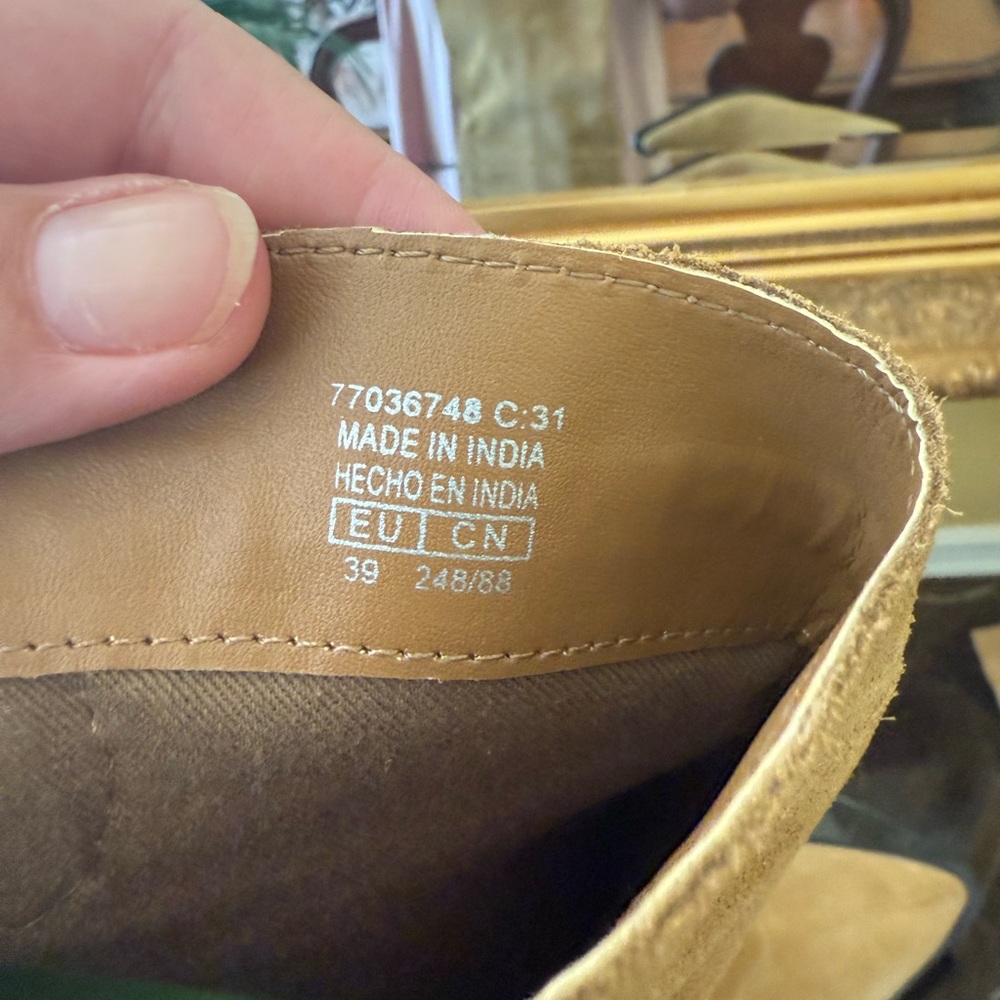 Mango Tan Suede Heeled Boots nwot - Picture 10 of 11